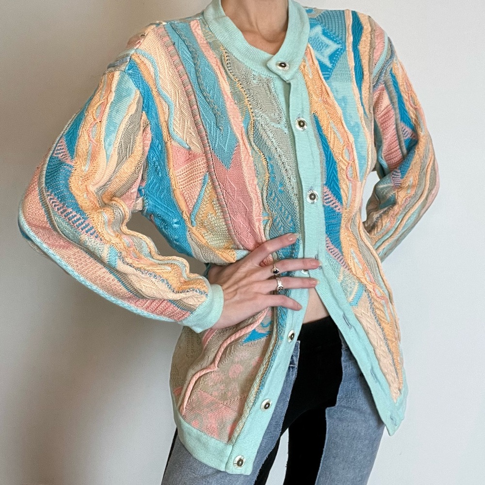 Coogi style cardigan sweater